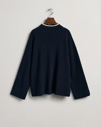 Jersey acanalado de cuello cerrado