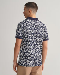 Polo de piqué con estampado de flores