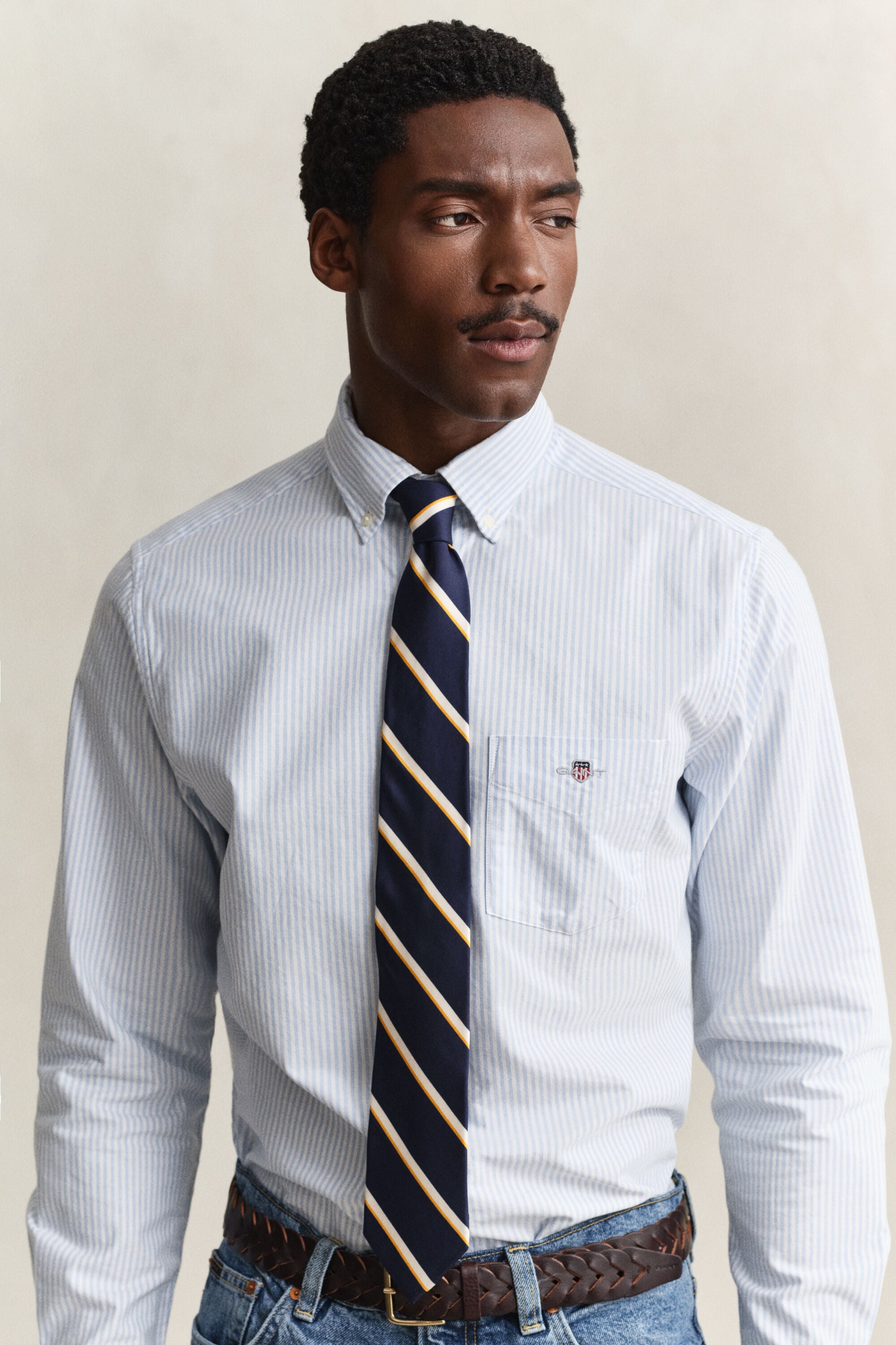 Camisa Oxford Regular Fit clásica de rayas