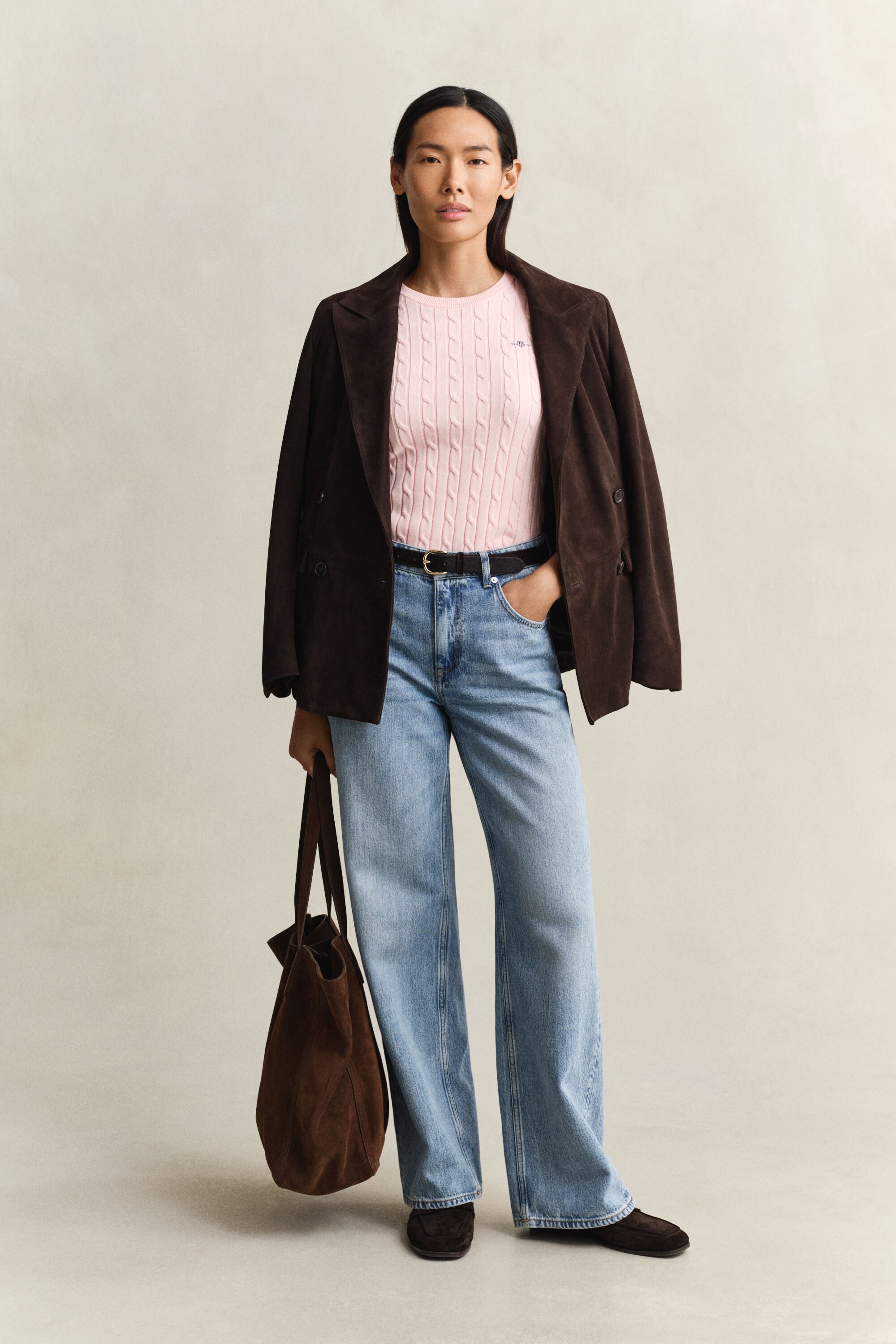 Jersey de punto de ochos y manga corta