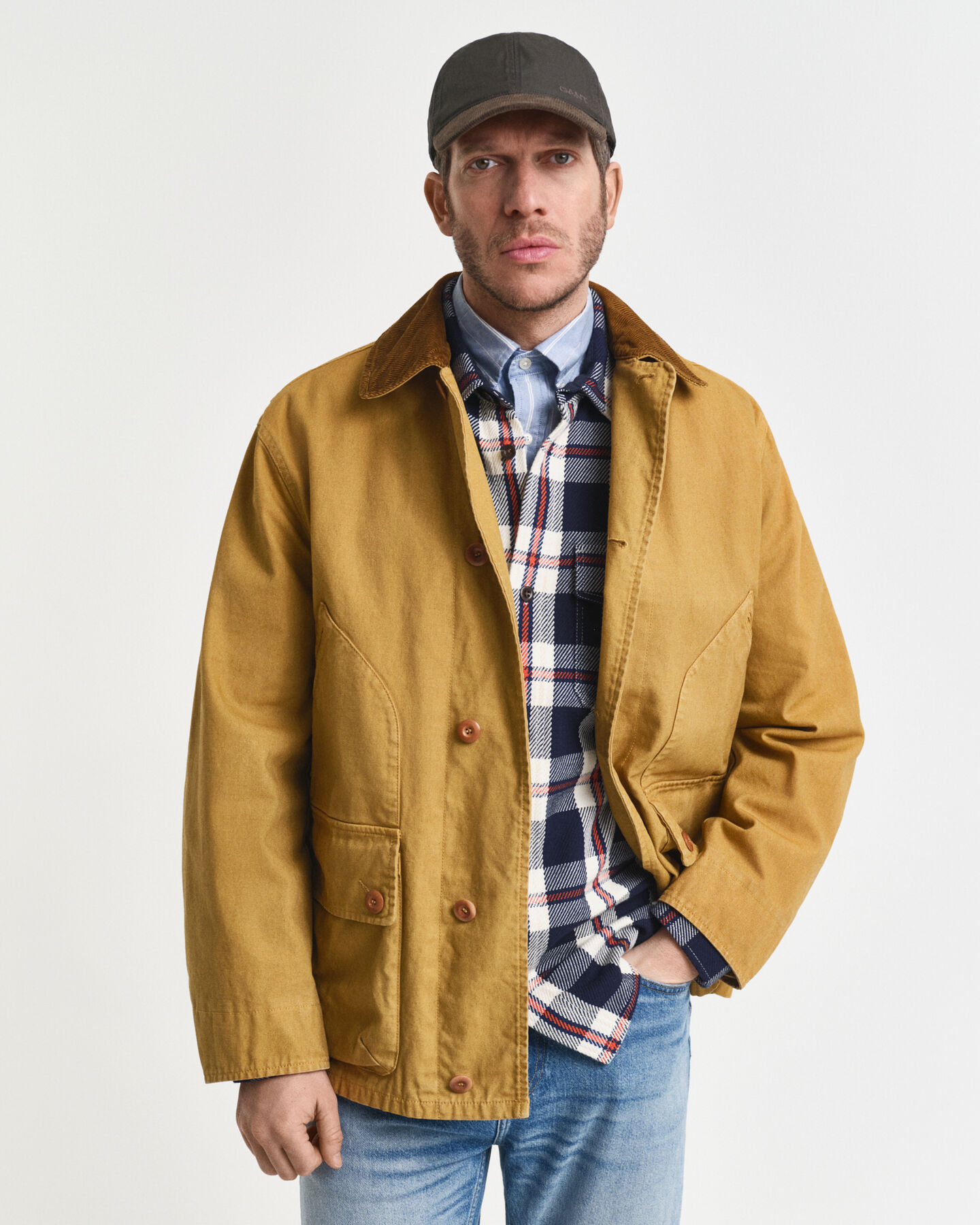 Cazadora militar de lona