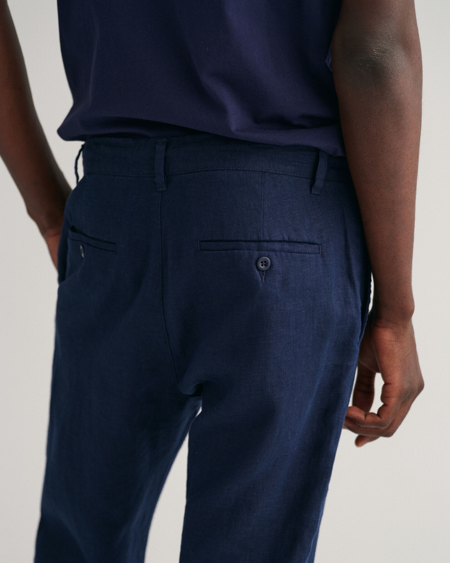 Pantalones Relaxed Fit de lino con cordón ajustable