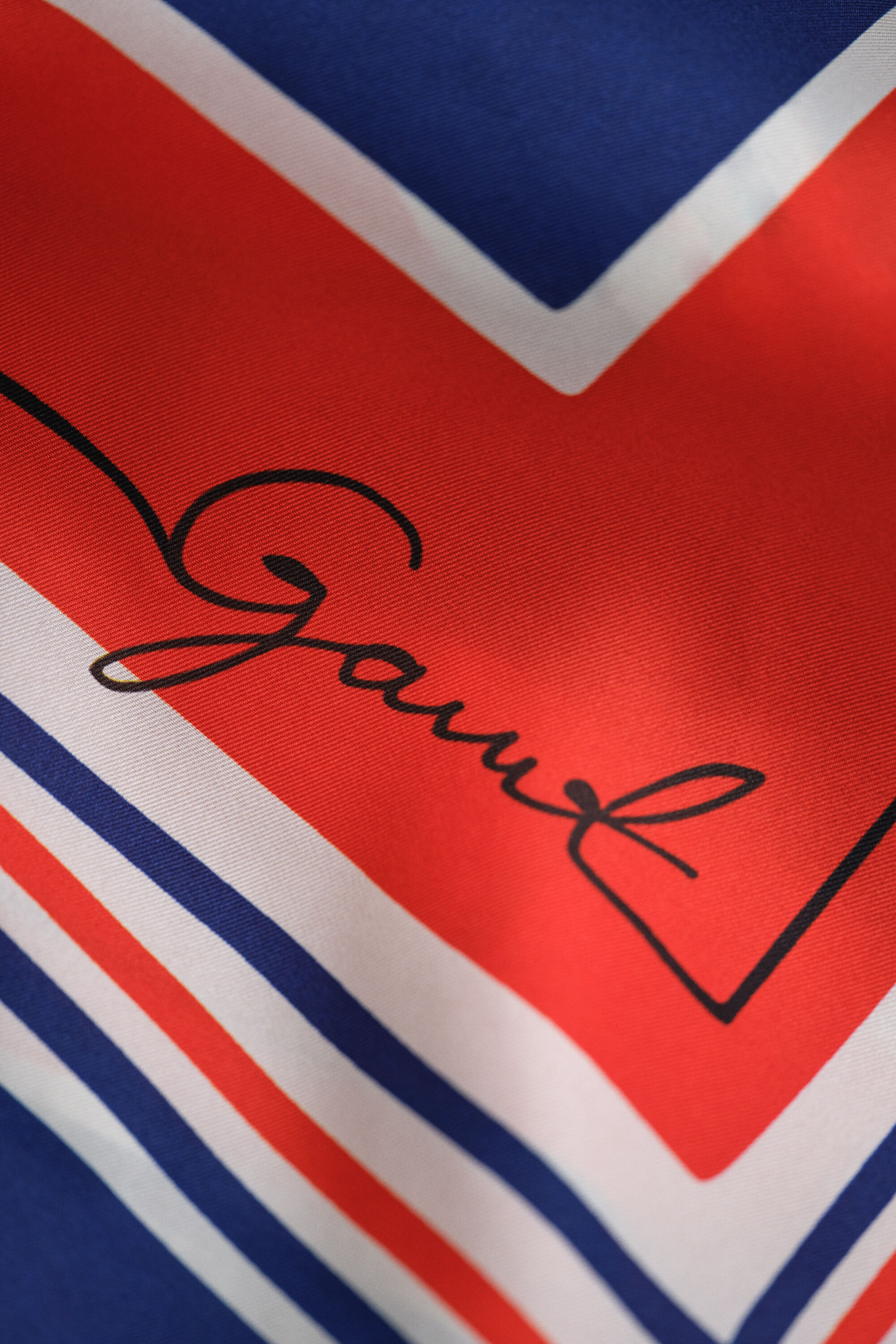 Pañuelo de seda de rayas Nautical