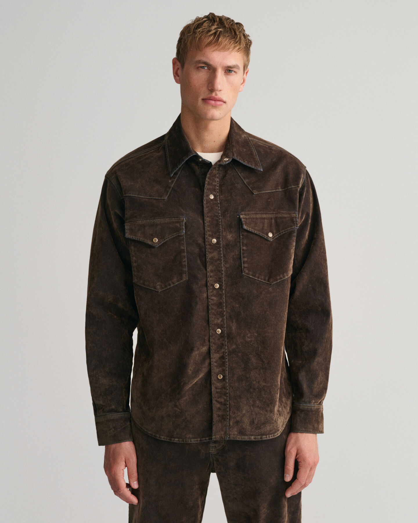 Camisa Rodeo extragrande y aterciopelada Flocked