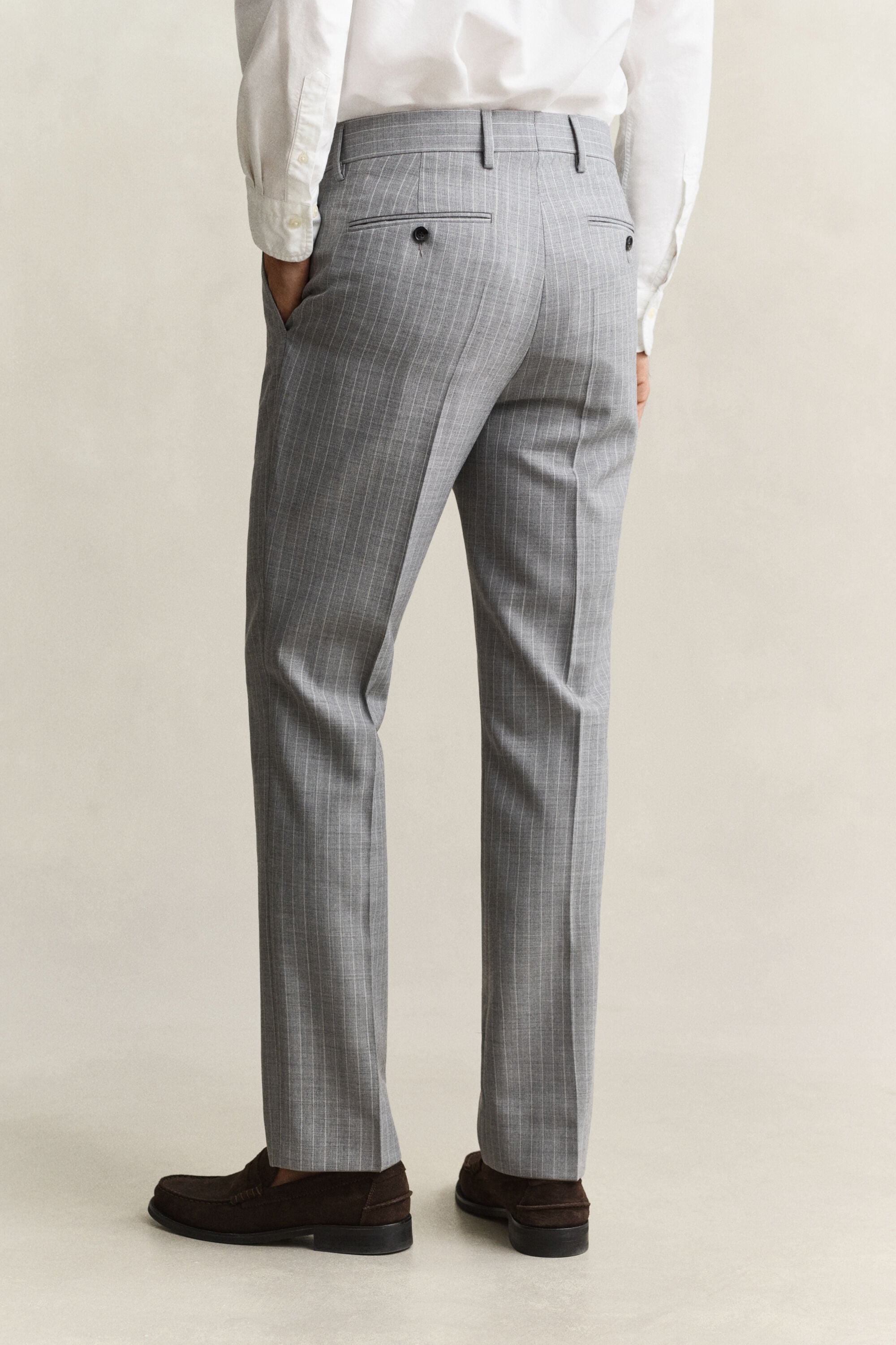 Pantalones de traje de raya diplomática