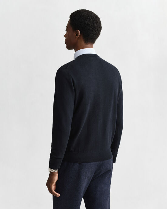 Jersey clásico de algodón con cuello redondo