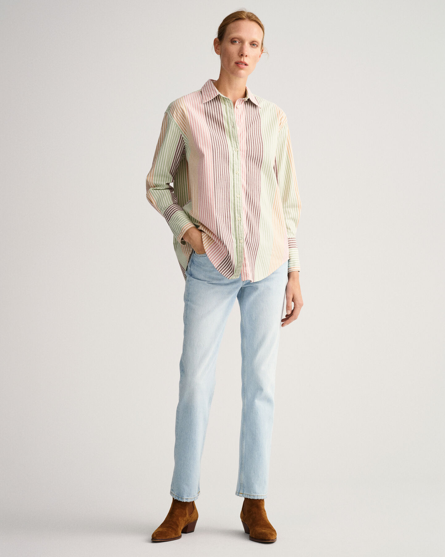 Camisa Relaxed Fit con varios diseños de rayas