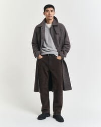 Jersey de cuello de pico en lana de oveja muy fina