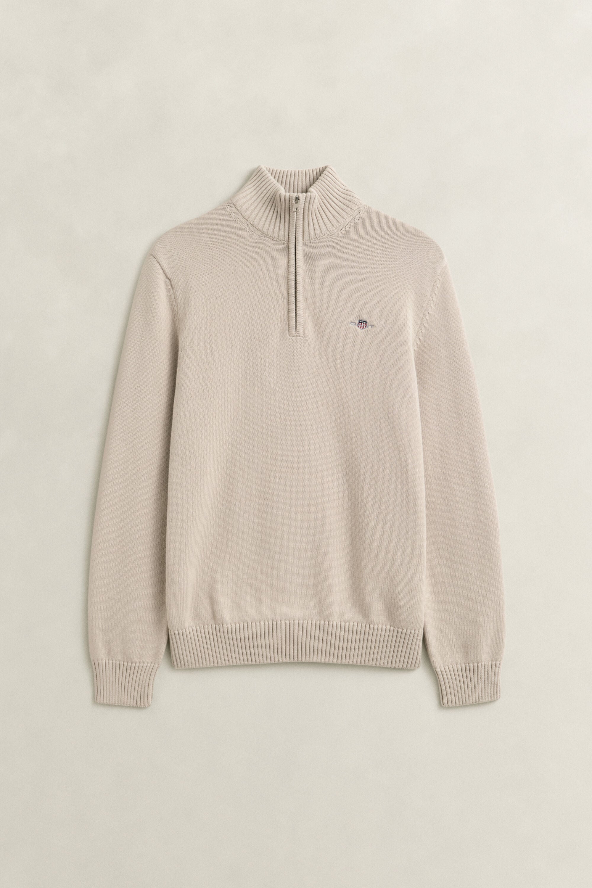 Jersey de algodón con media cremallera Casual