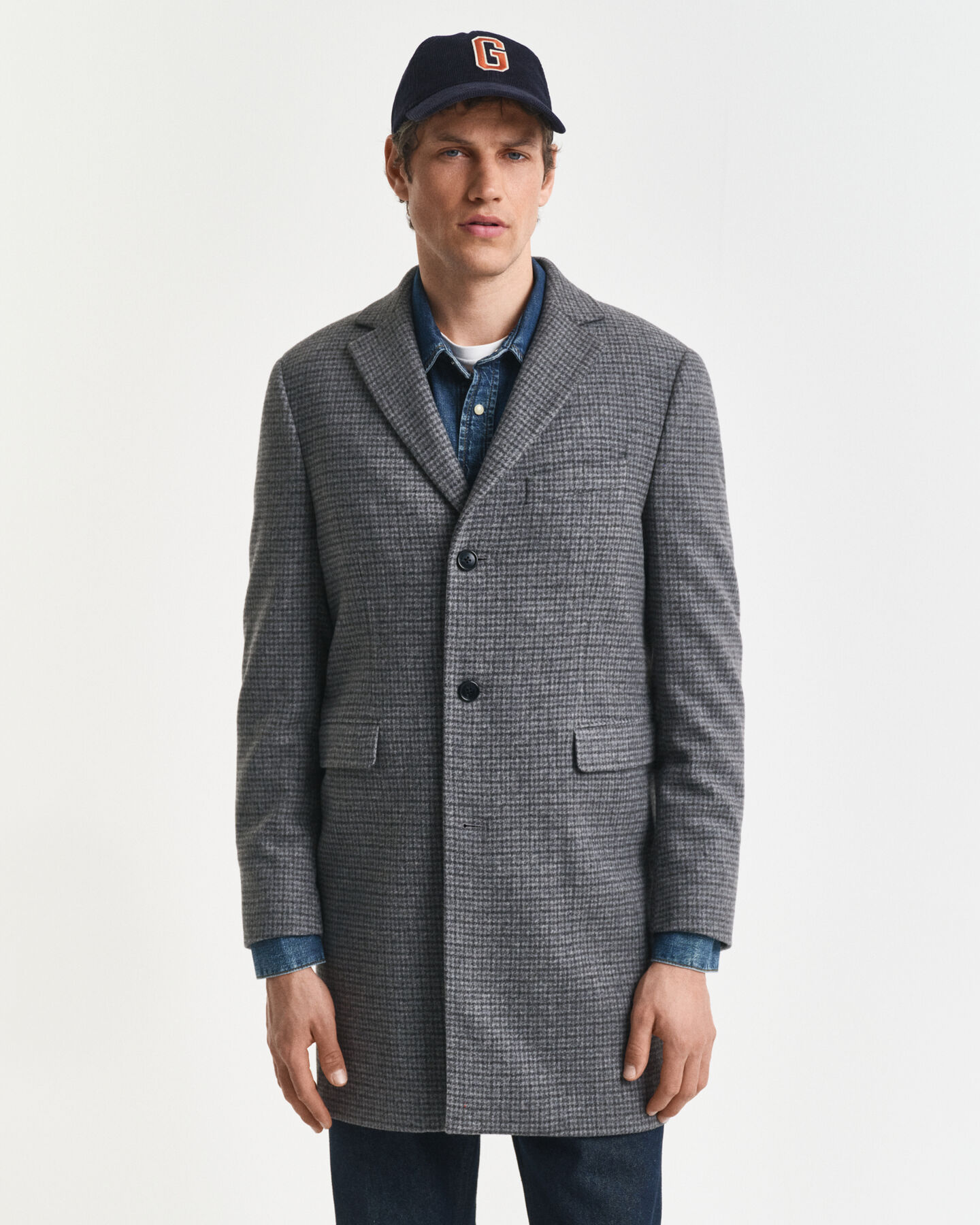 Abrigo de lana en dos tonos