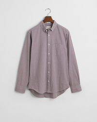 Camisa Regular Fit de popelina con microestampado de cuadros Vichy