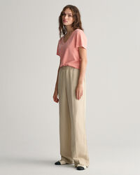 Pantalones Relaxed Fit en mezcla de lino Pull-On