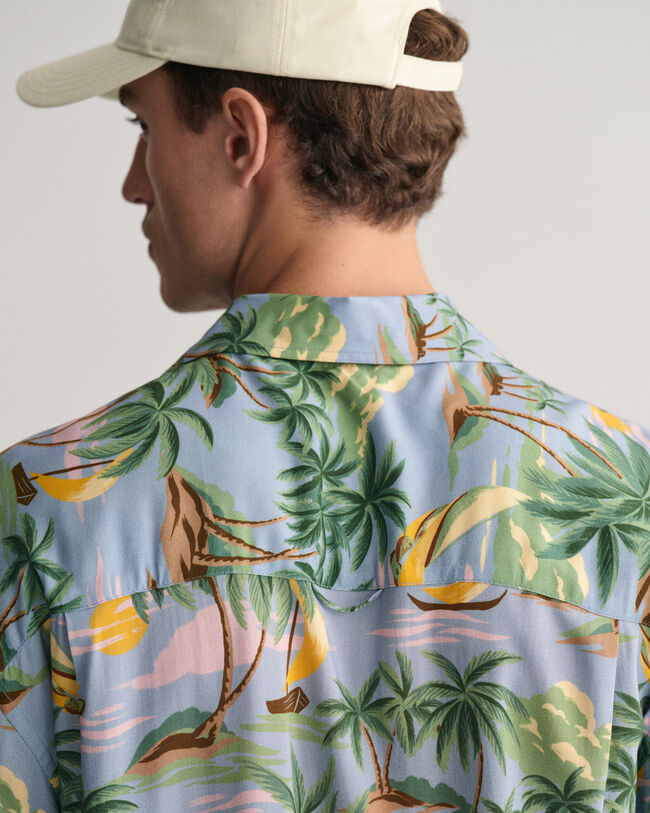 Camisa Relaxed Fit de manga corta Hawaiian Print