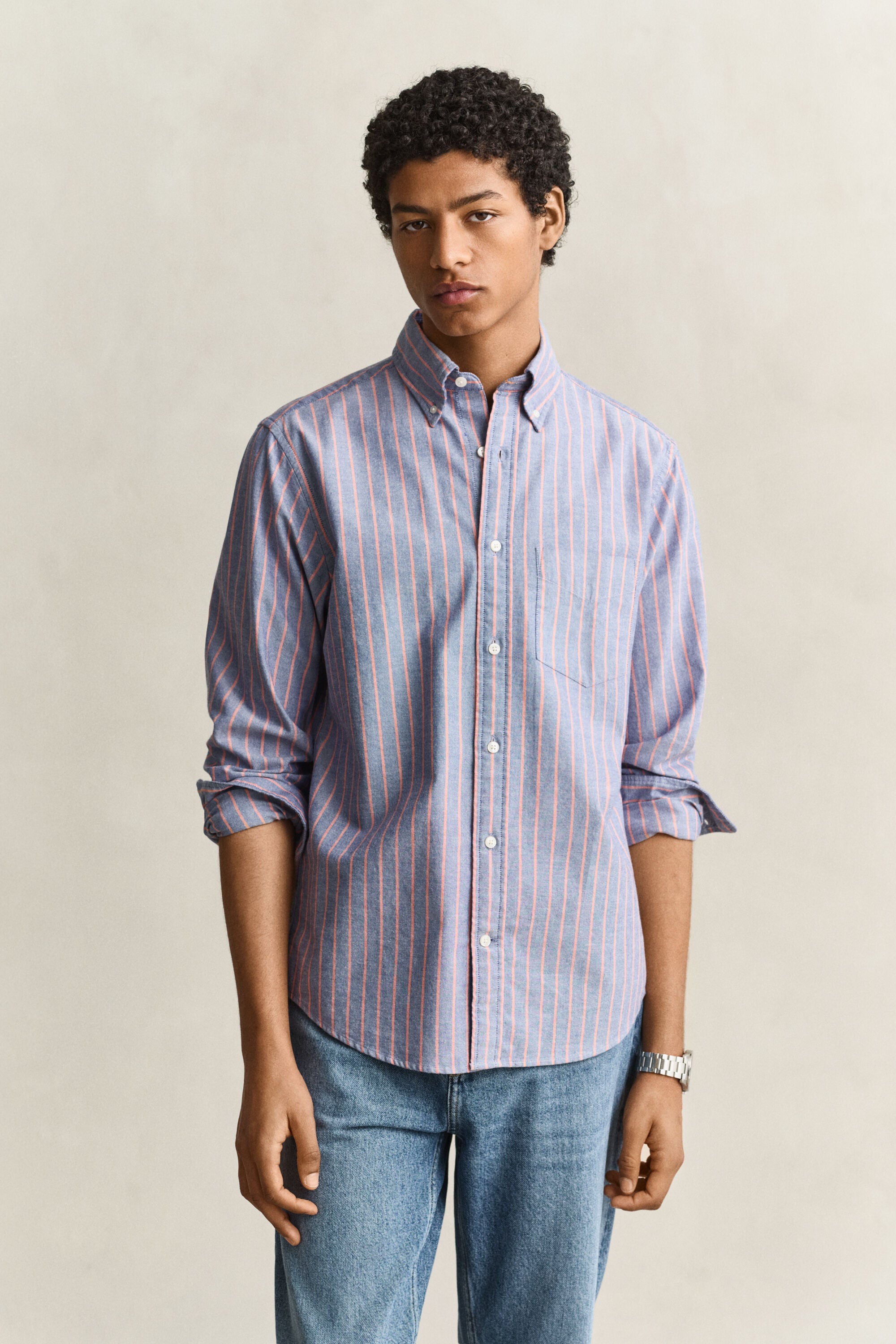 Camisa Oxford clásica a rayas