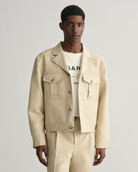 Americana de traje Relaxed Fit de algod&oacute;n y lino