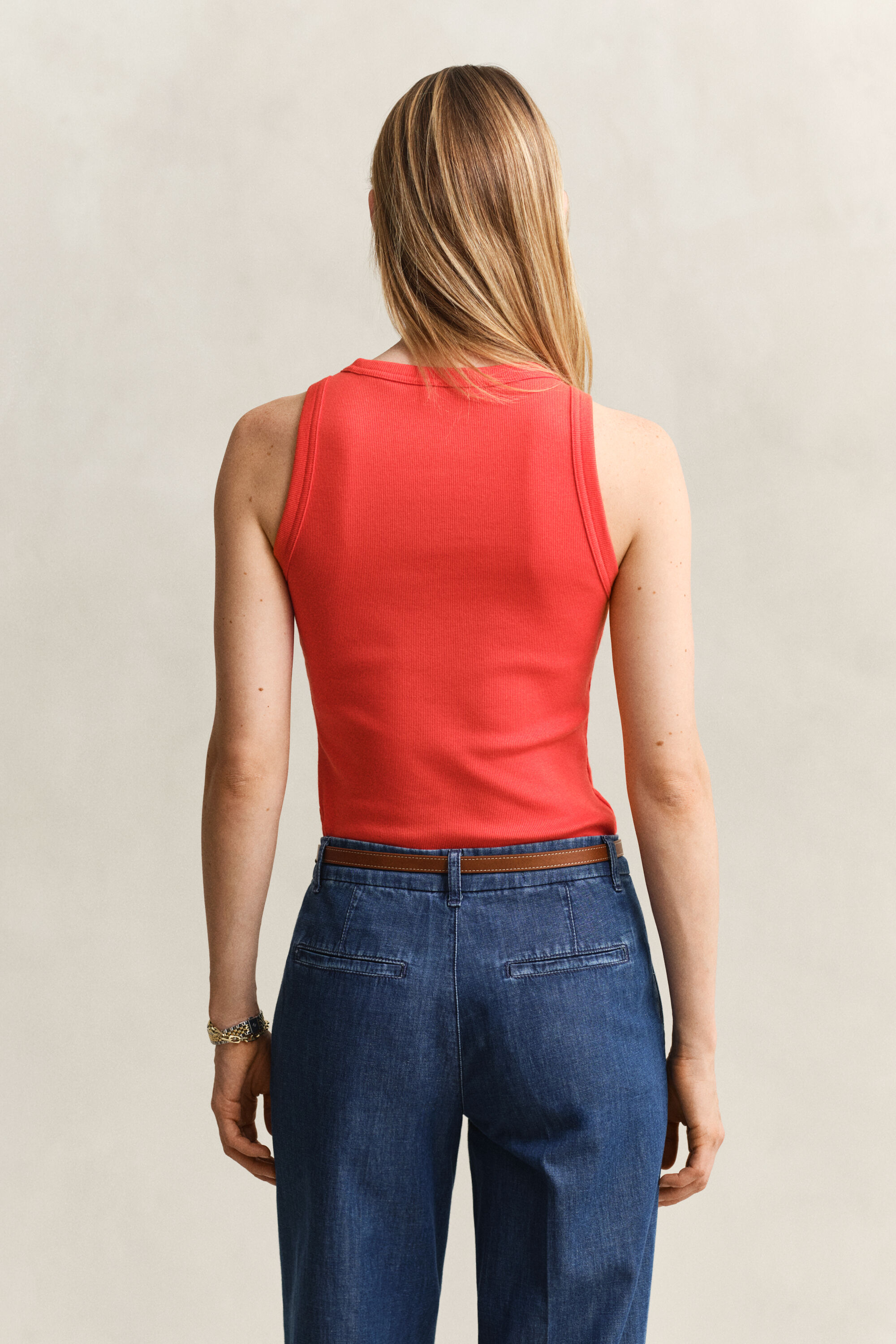 Camiseta de tirantes acanalada