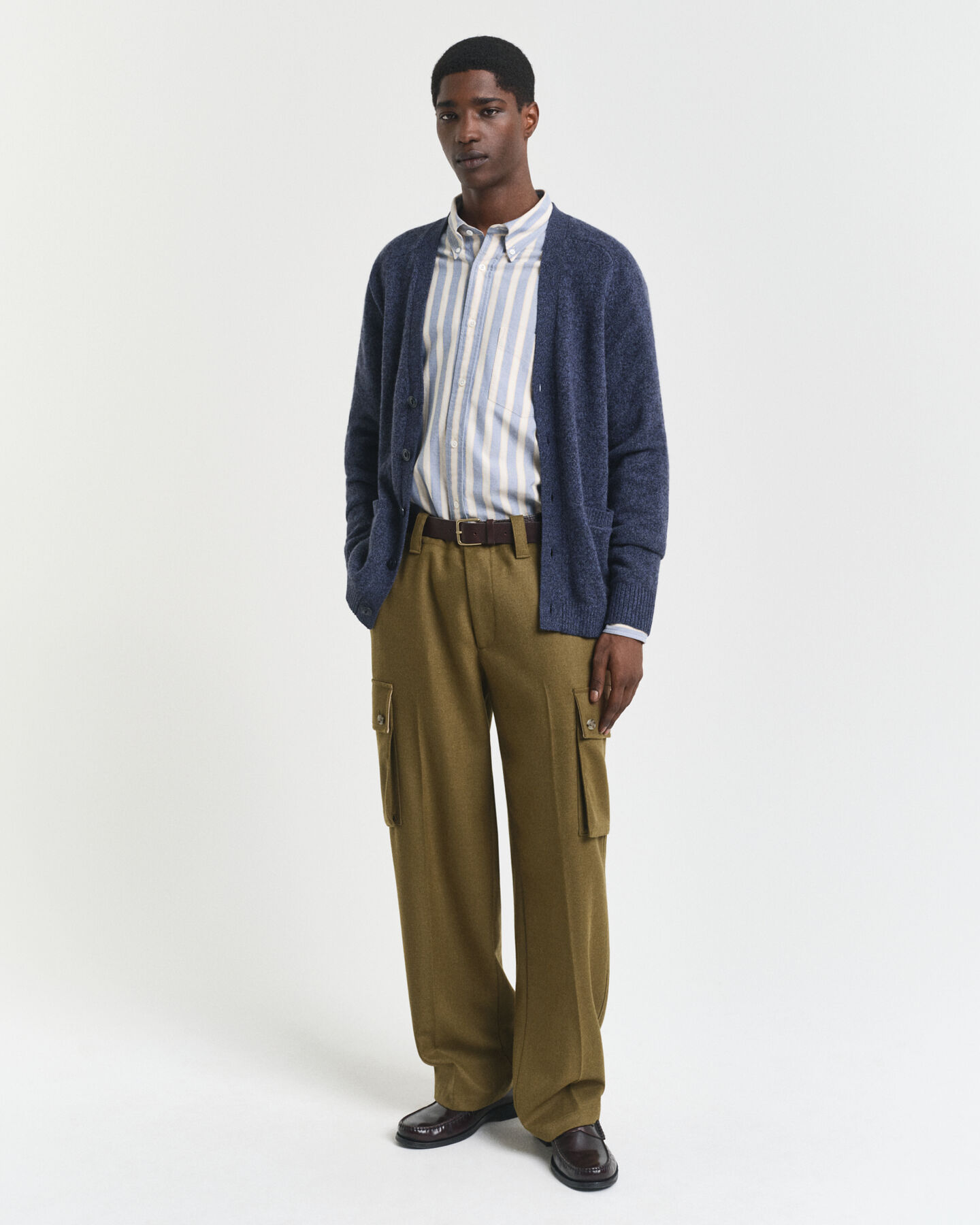 Cárdigan de mouliné de mezcla de lana