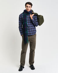 Camisa Regular Fit a cuadros con diseño de espiga