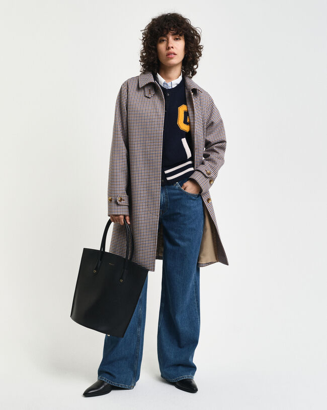 Gabán de cuadros pequeños