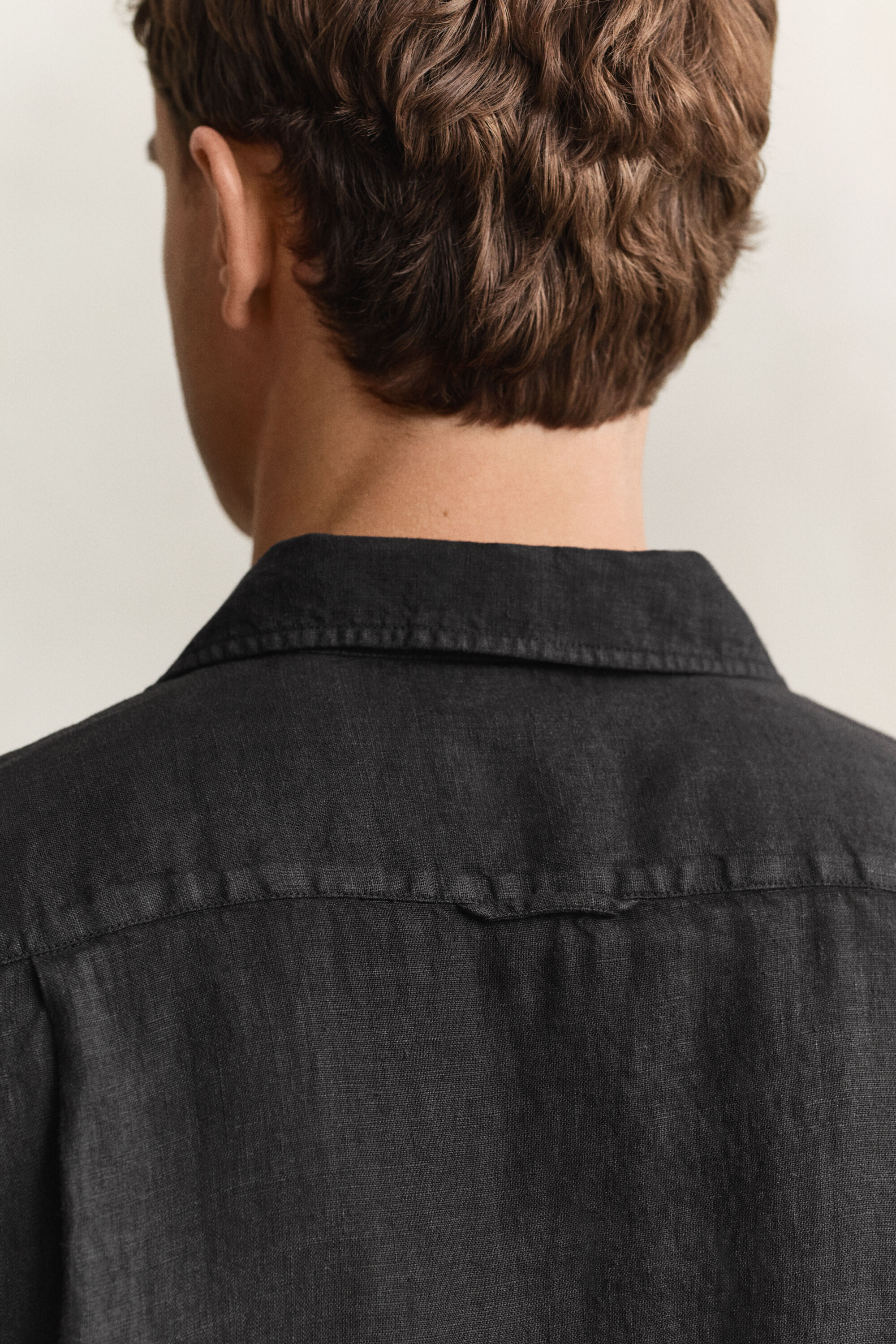 Camisa de lino de manga corta