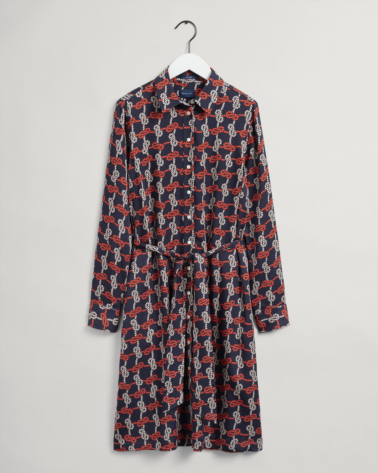 Vestido camisero Pure Prep con estampado Knot