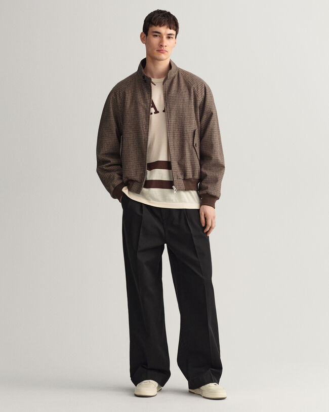 Cazadora Harrington de lana a cuadros