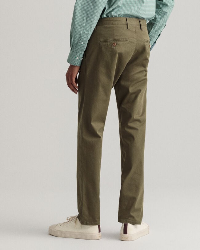 Pantalones chinos Slim Fit de sarga Hallden