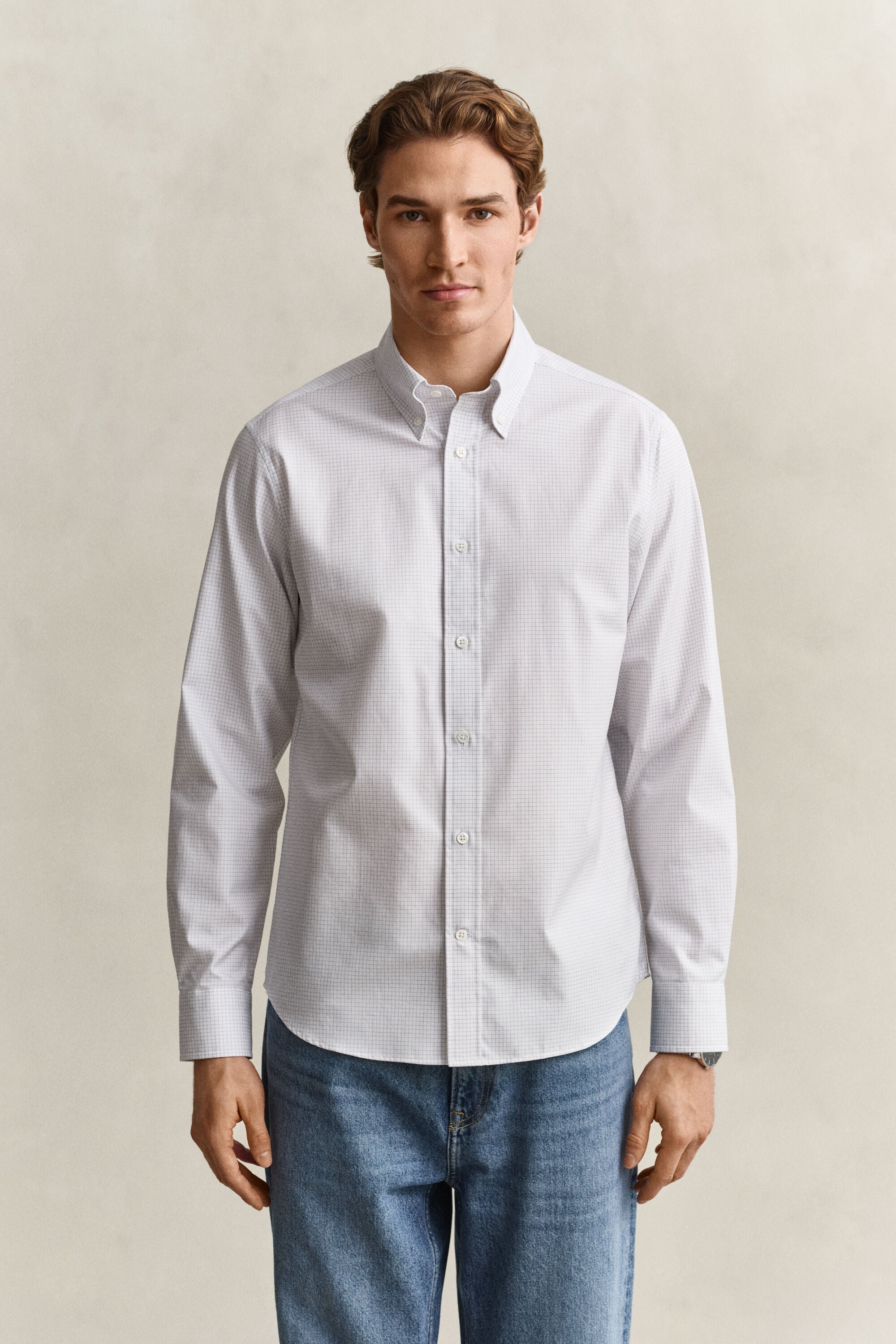 Camisa de vestir de sarga a cuadros
