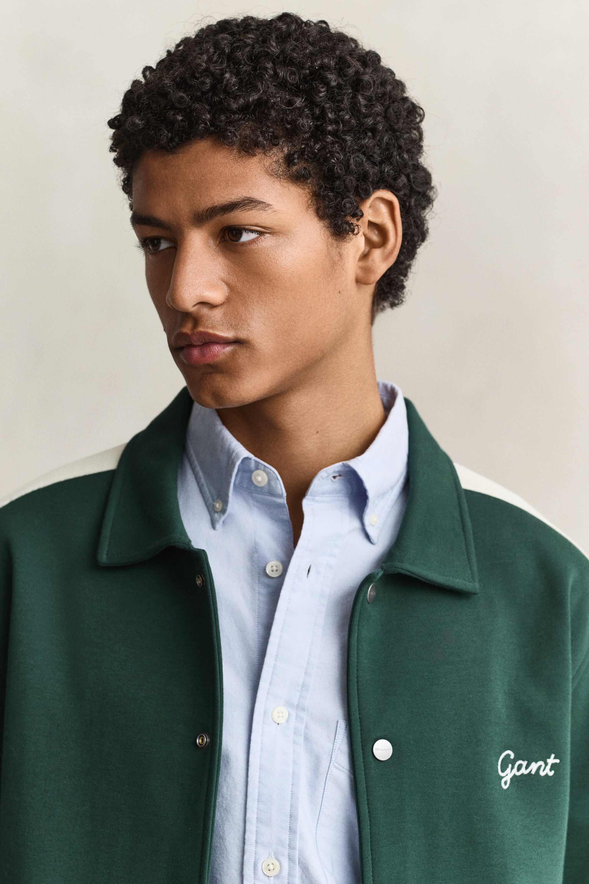Chaqueta abotonada de interlock