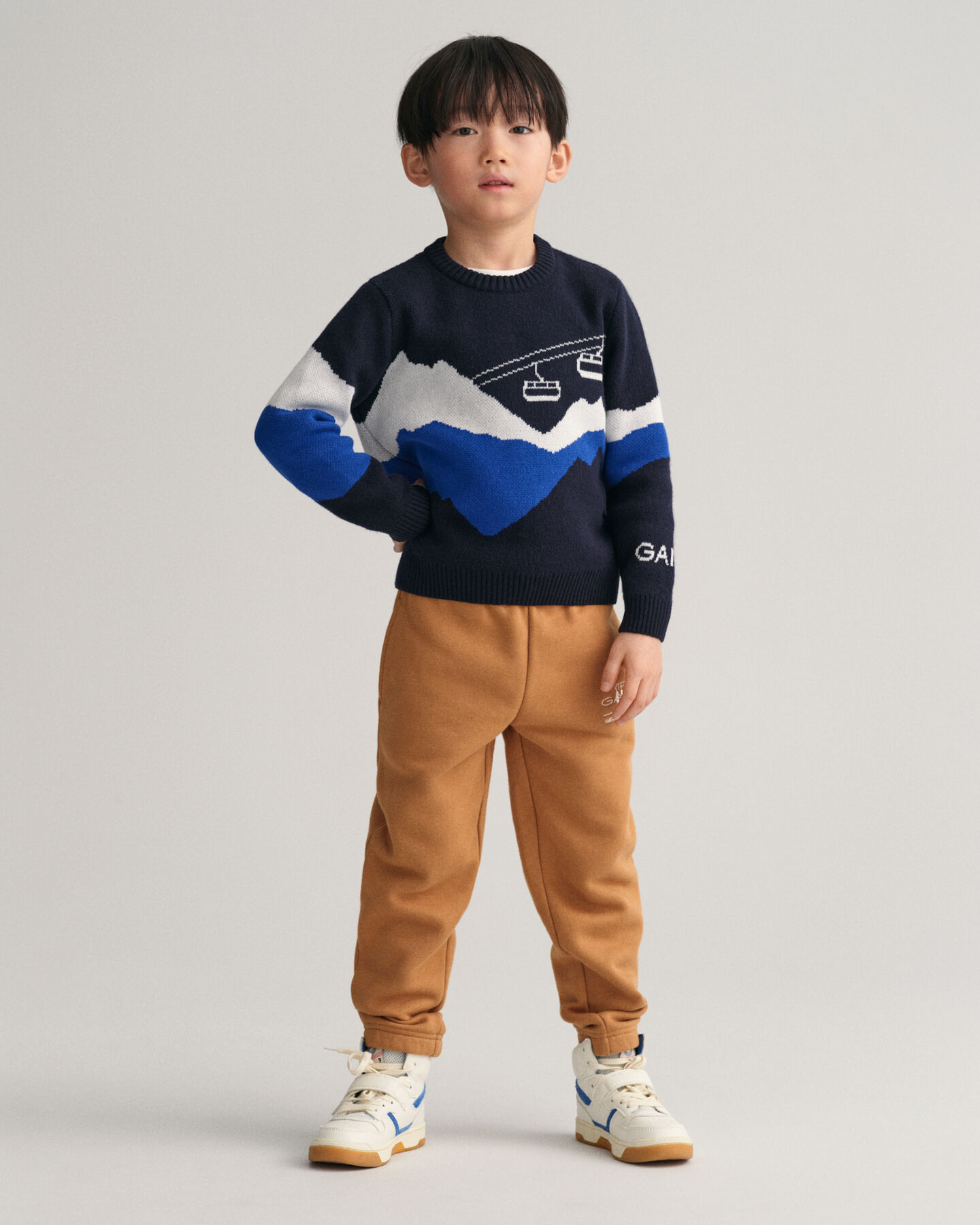 Jersey de cuello redondo en jacquard Alpine Kids