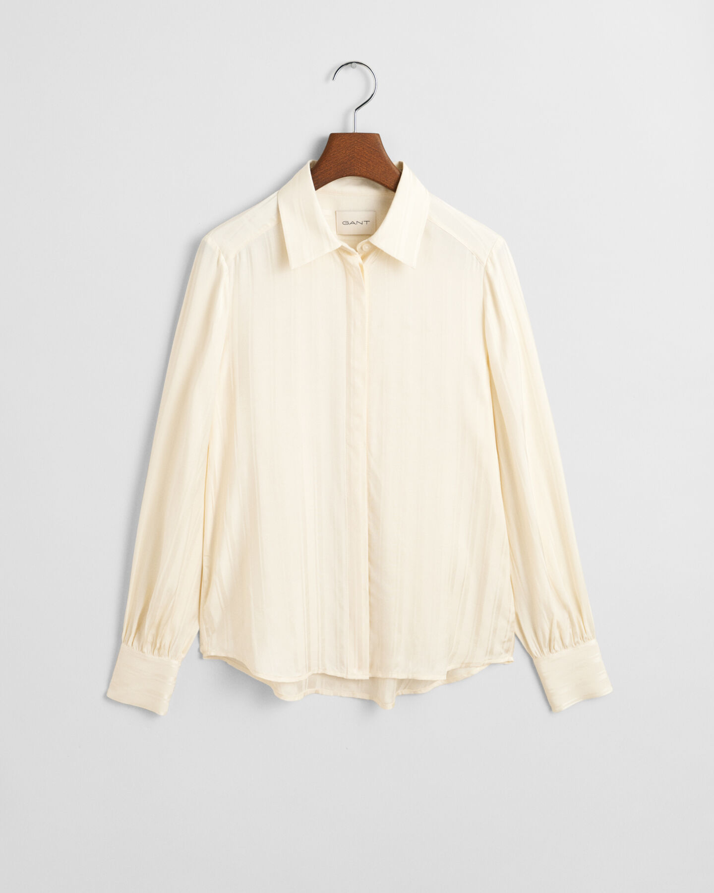 Camisa de sat&eacute;n a rayas Regular Fit