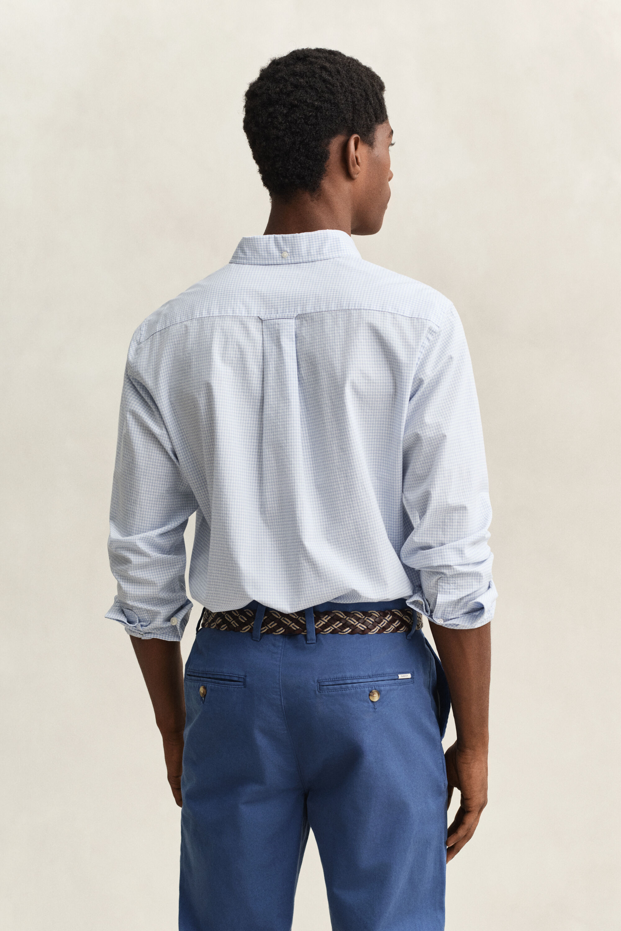 Camisa clásica de popelina de cuadros Vichy