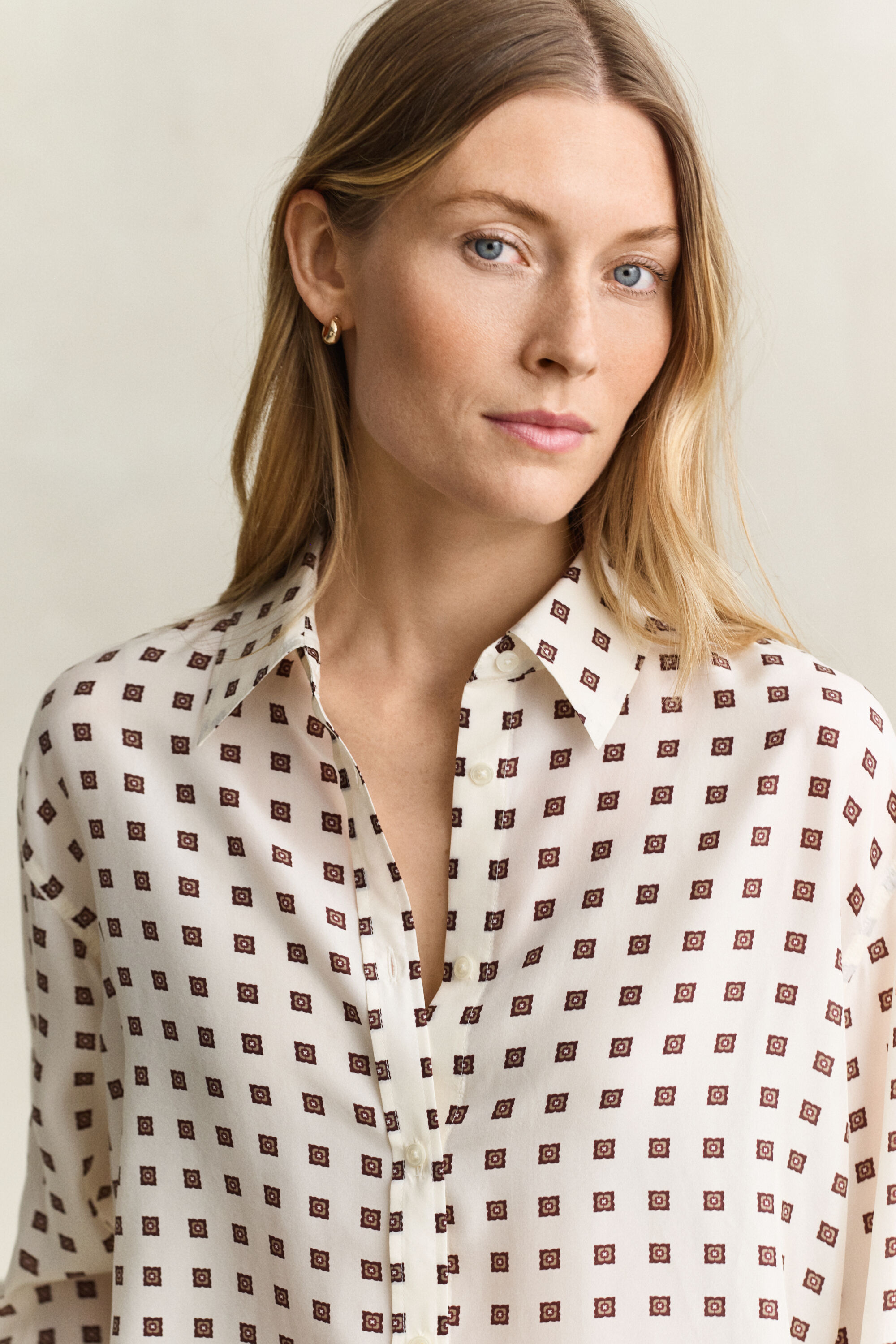 Blusa de seda habotai
