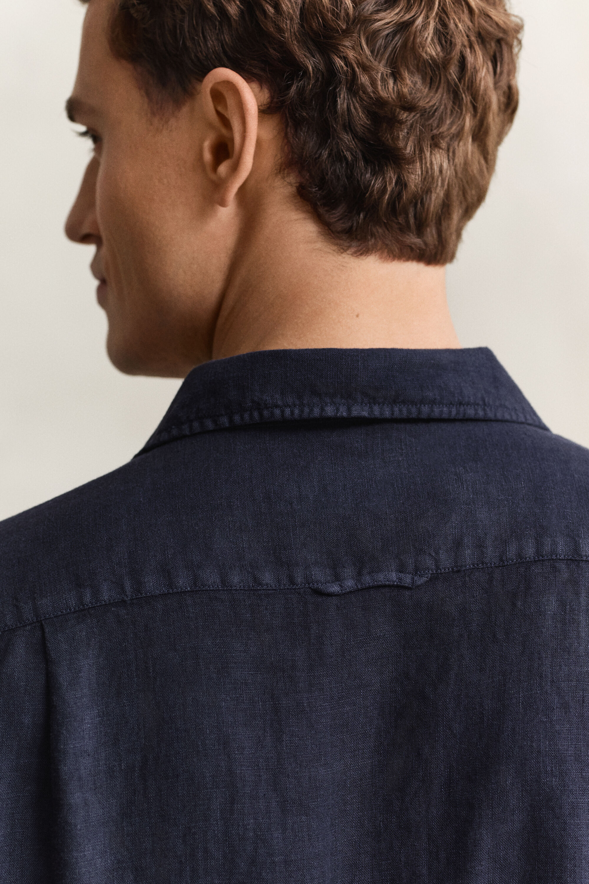 Camisa de lino de manga corta