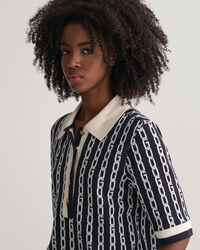 Polo de media manga Chain Jacquard