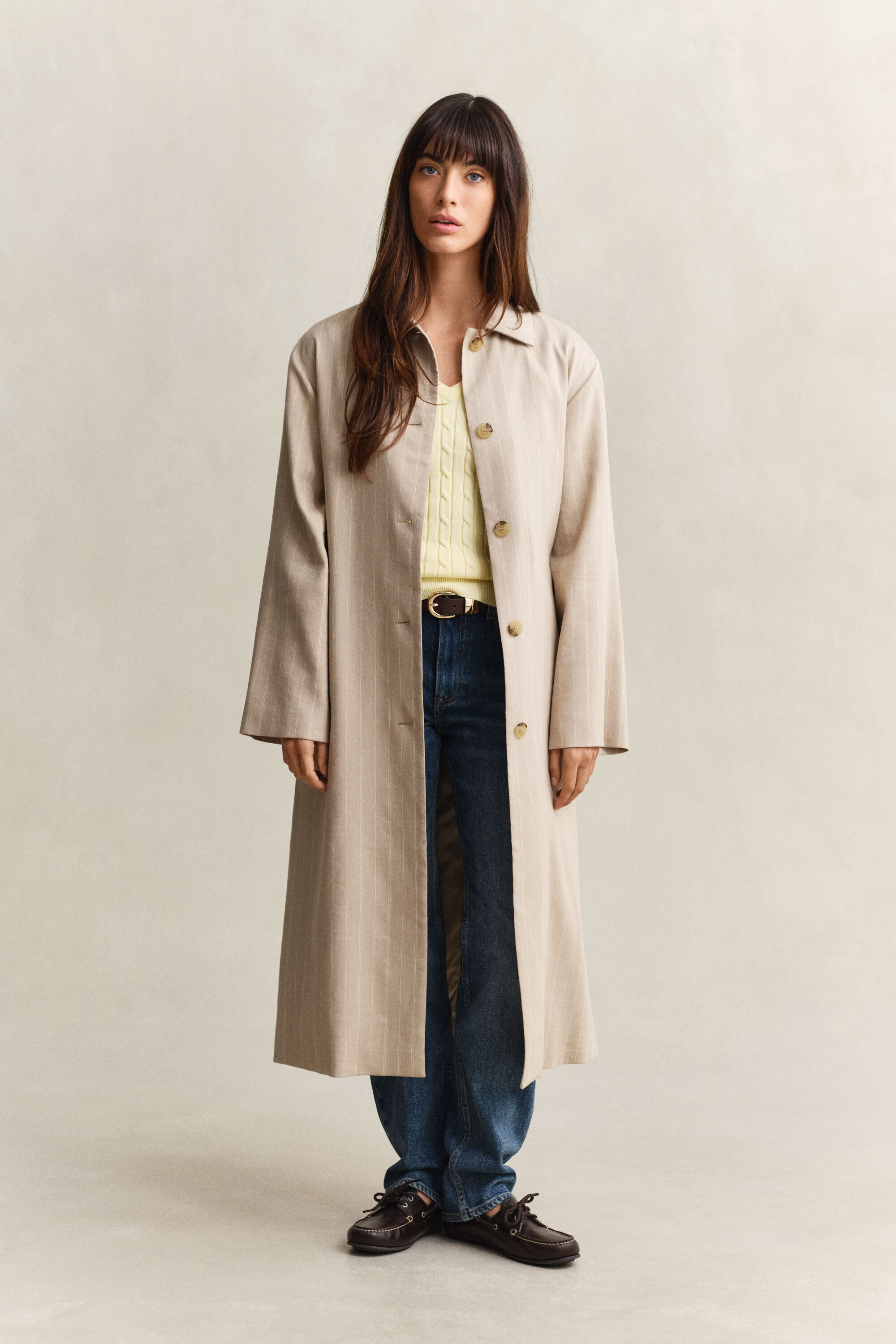 Jersey de cuello de pico en punto de ochos