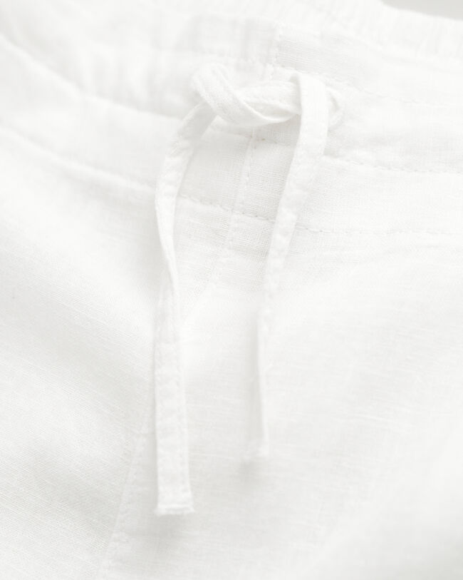 Pantalones de lino y algod&oacute;n con cintura el&aacute;stica Teen Girls