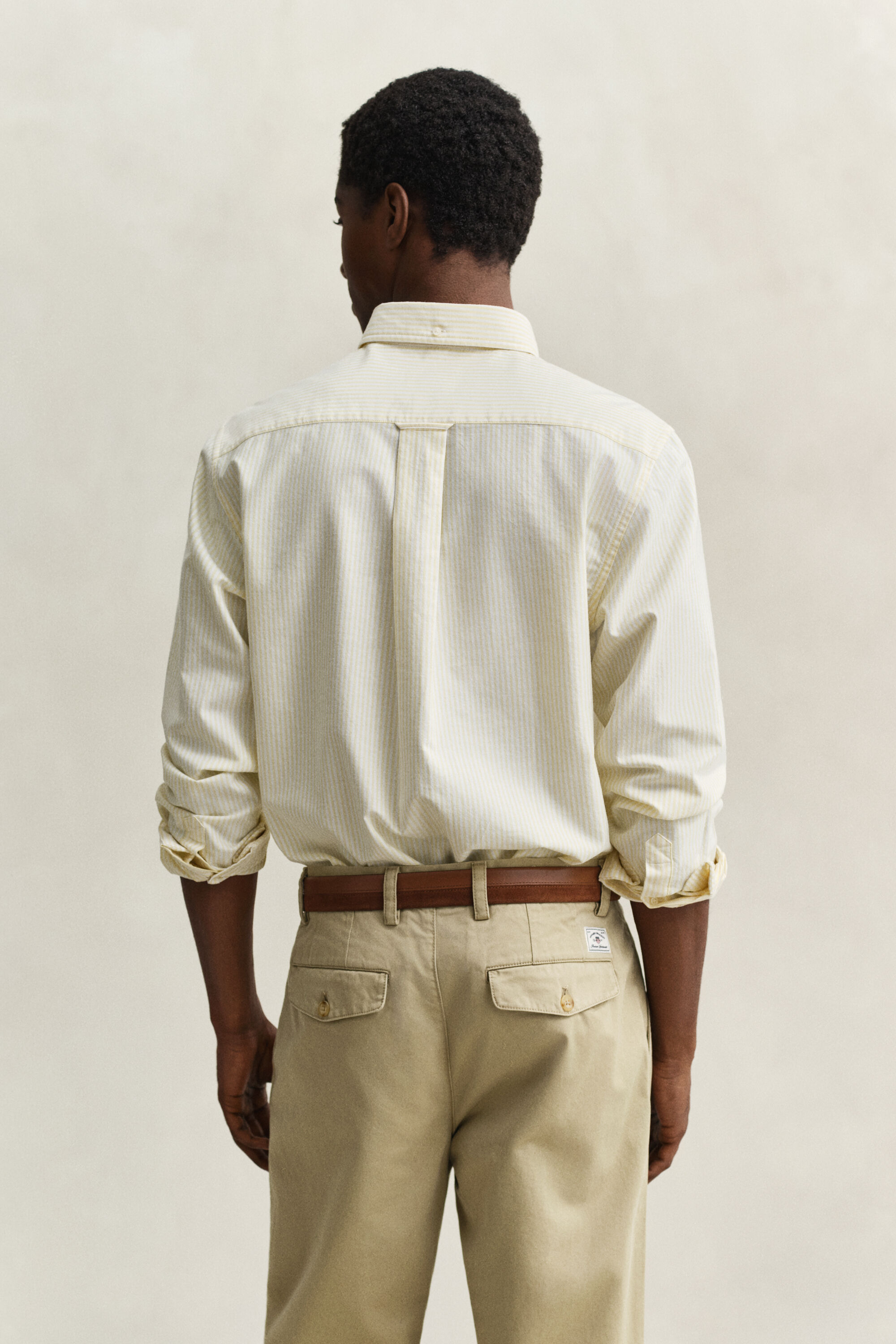 Camisa Oxford clásica de rayas finas