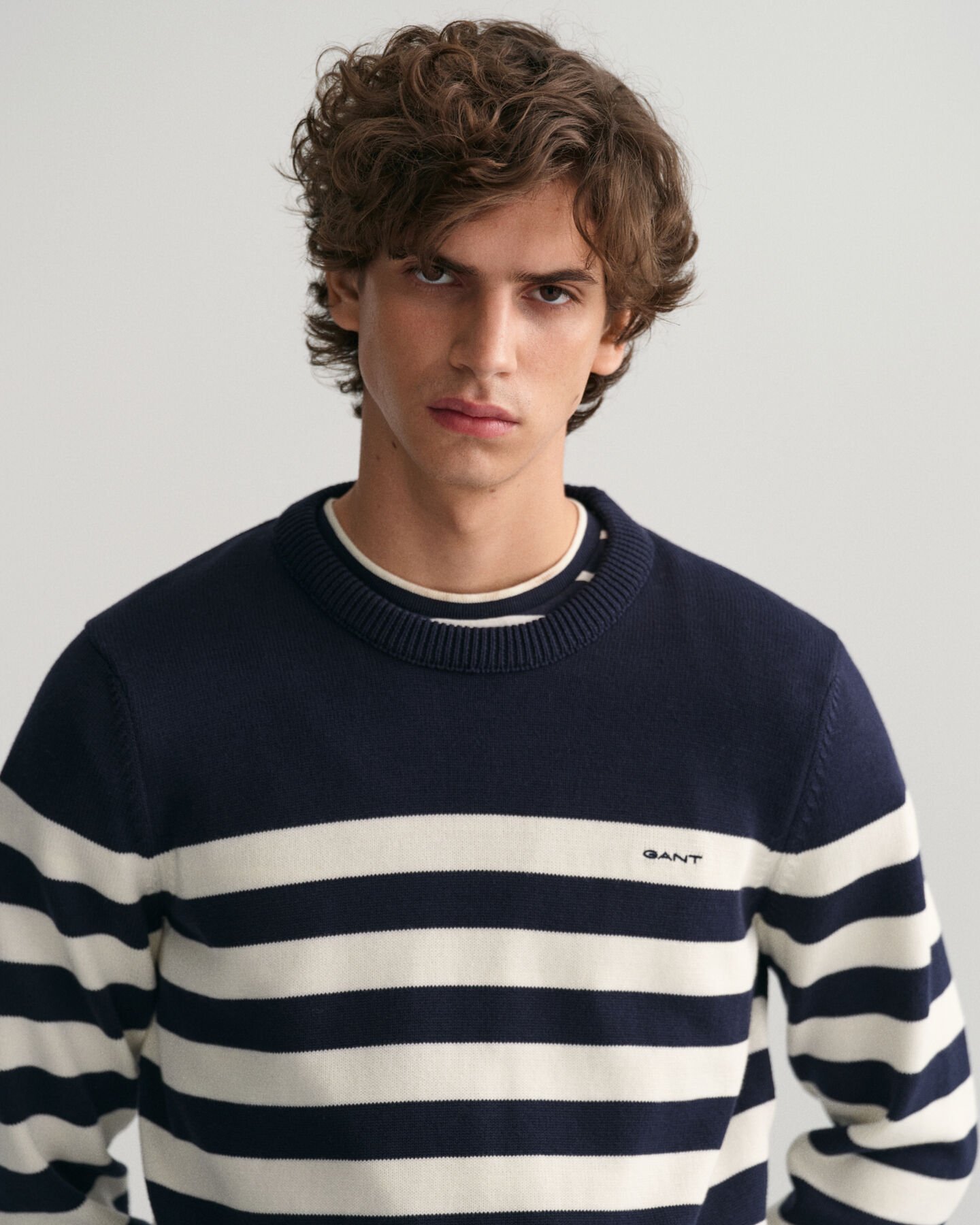 Jersey de cuello redondo Breton Striped