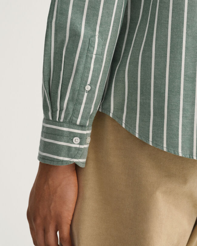 Camisa Oxford Regular Fit a rayas anchas
