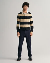 Rugger de lana merino de rayas anchas