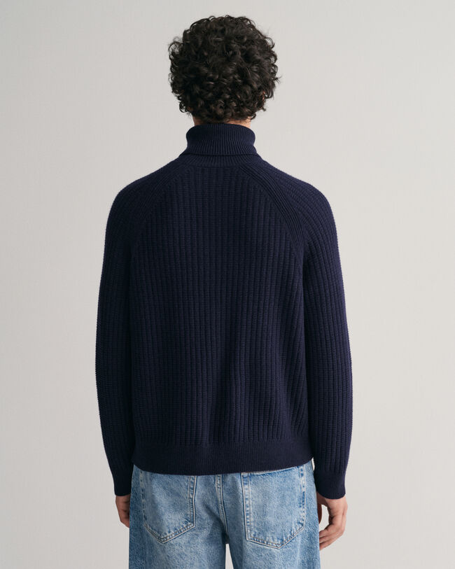 Jersey con cuello de cisne con textura