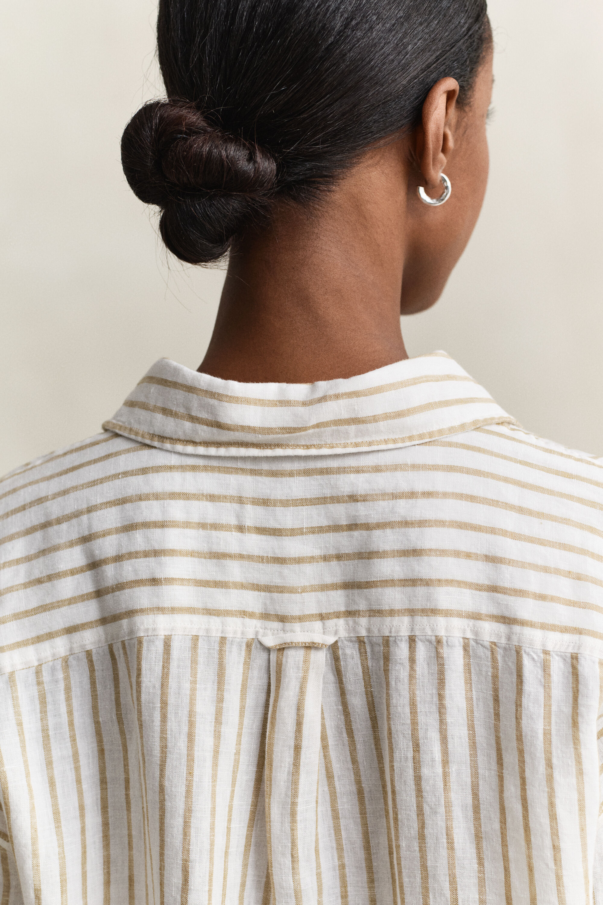 Camisa Relaxed Fit de lino a rayas