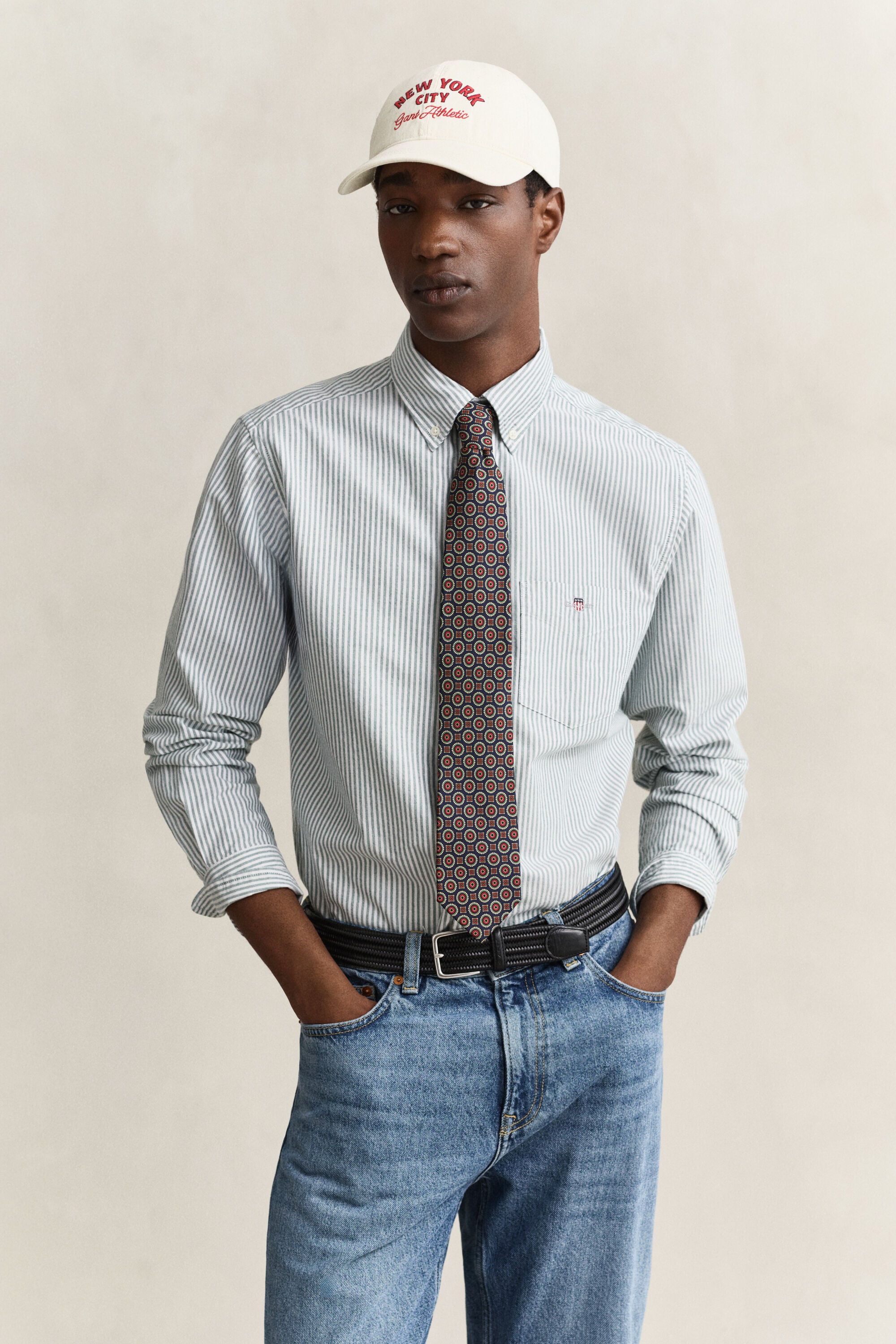 Camisa Oxford Regular Fit clásica de rayas
