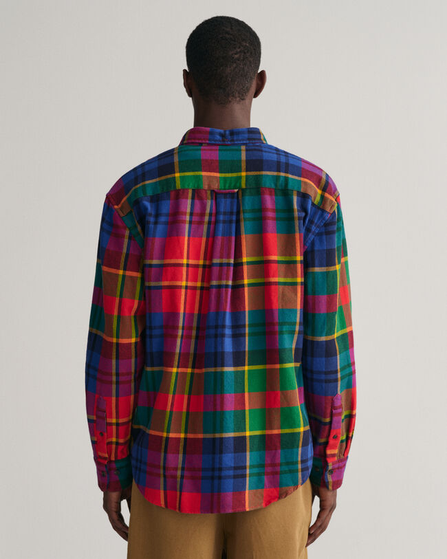 Camisa Relaxed Fit de sarga a cuadros