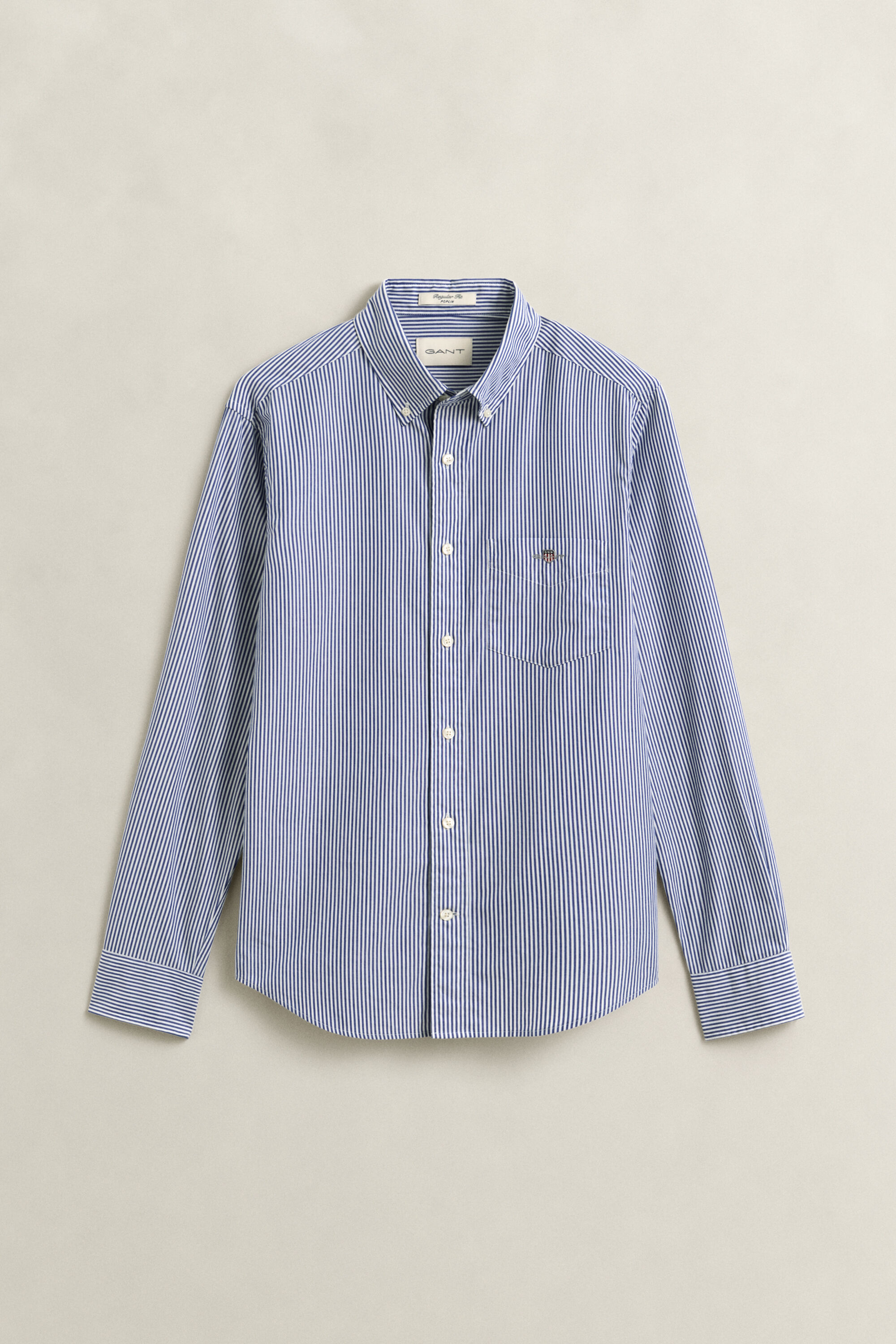 Camisa de popelina Regular Fit clásica de rayas