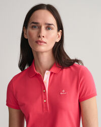 Polo de piqu&eacute; con cuello en contraste