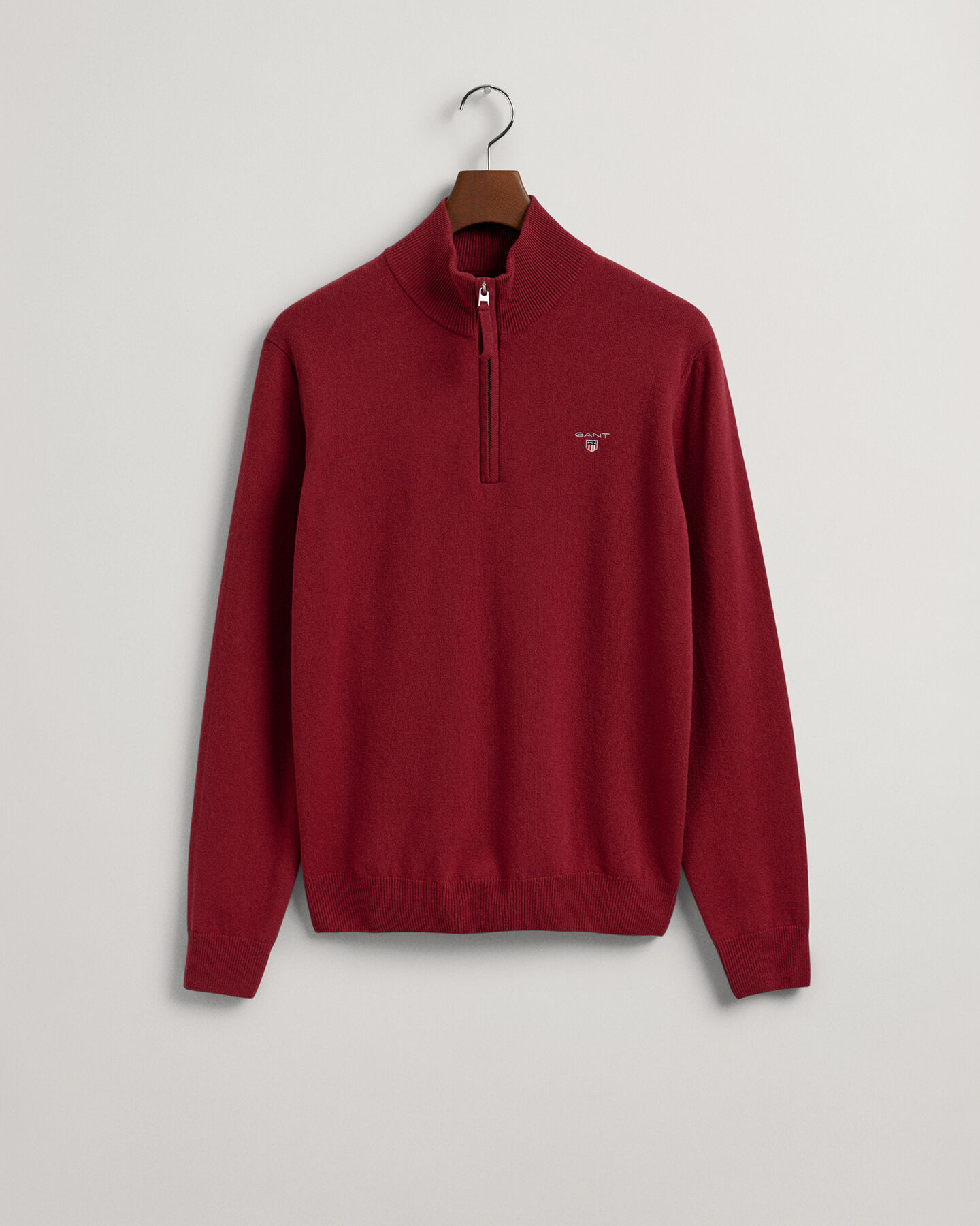 Jersey de lana de oveja muy fina con media cremallera