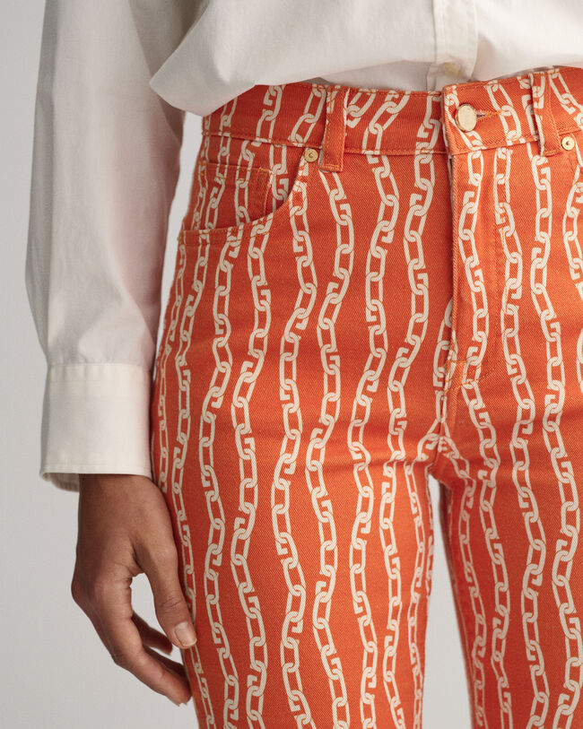 Vaqueros tobilleros Chain Print