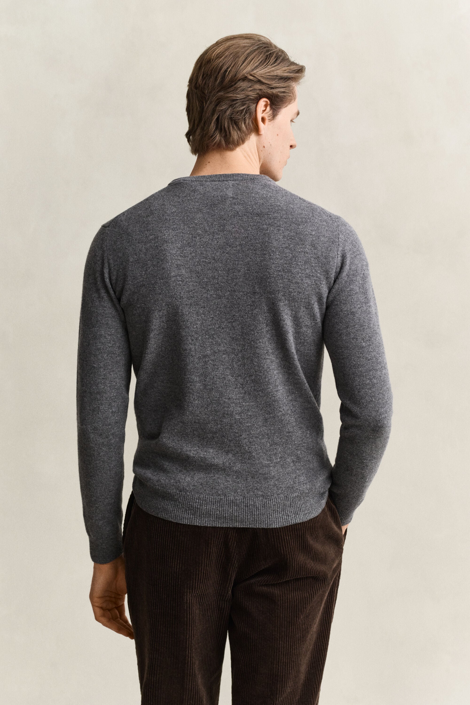 Jersey de lana de oveja con cuello redondo